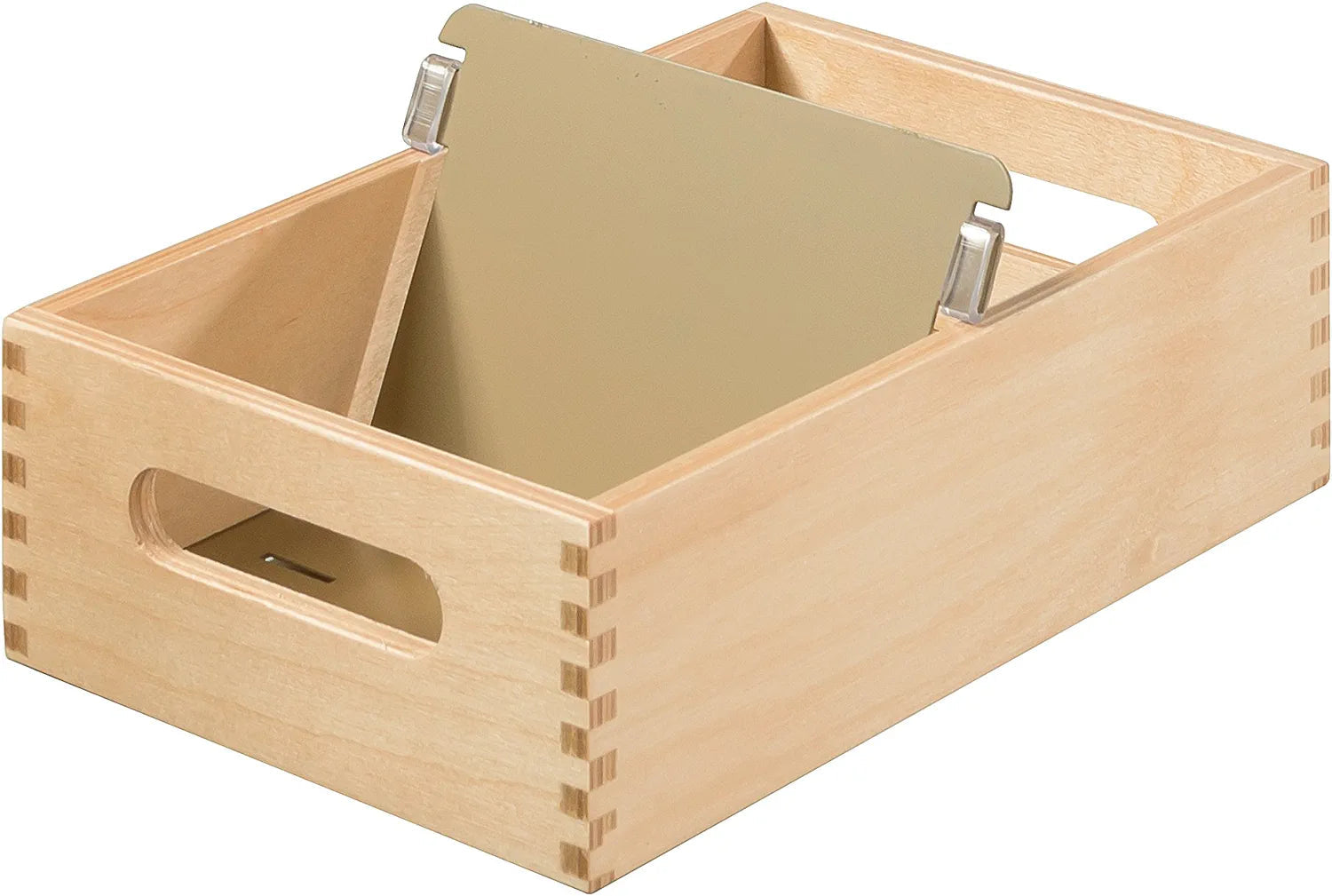 HAN Holz-Karteirog für 900 DIN A6 quer Karteikarten inkl. 1 Metallblattstütze, mit Beschriftungsfeld und Metallboden, FSC zertifiziertes Holz, hochwertige premium Qualität, 506-0, Naturholz DER TOMATENFLÜSTERER