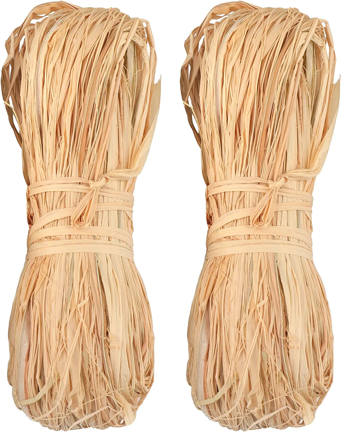KINGLAKE 100g Bast Raffia Bastband Natur Bindebast Florbast Naturbast zum Basteln, Dekoration, Weben, Floristen, Garten, 2 x 50 g DER TOMATENFLÜSTERER